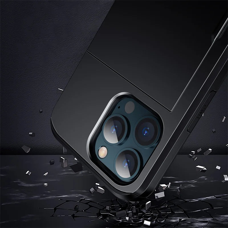 Ultimate Slide Wallet Phone Case for iPhone 16/15/14/13/12/11 Pro/X/XR/Max/7/8 Plus/SE - Shockproof TPU Armor with Credit Card Slot