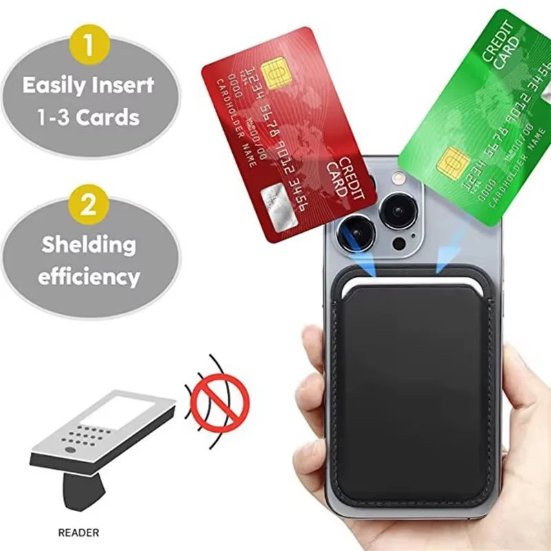 Leather Wallet Case for Iphone 15 Pro Max Magsafe Wallet Leather Compatible for Iphone 14 13 12 Card Holder with Magsafe Magnet